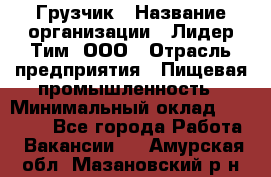 Грузчик › Название организации ­ Лидер Тим, ООО › Отрасль предприятия ­ Пищевая промышленность › Минимальный оклад ­ 20 000 - Все города Работа » Вакансии   . Амурская обл.,Мазановский р-н